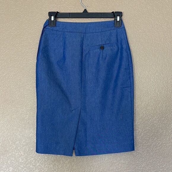 H&M blue pencil skirt size 2 - Picture 3 of 6